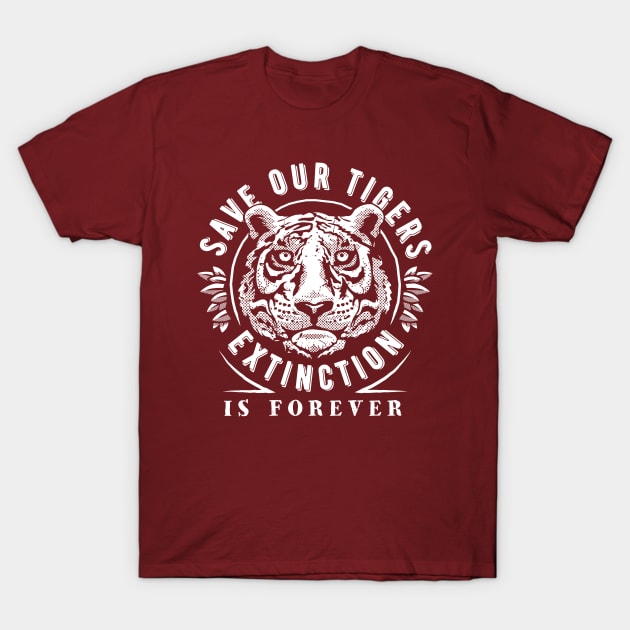 Save Our Tigers Extinction Is Forever T-Shirt by bangtees